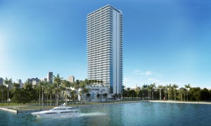 A rendering of the Bay House luxury condominiums.